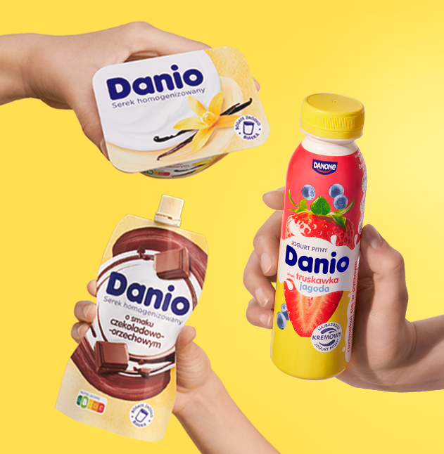 Nowe kremowe jogurty pitne Danio