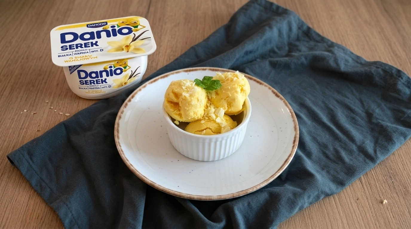 Lody z serka homogenizowanego i mango